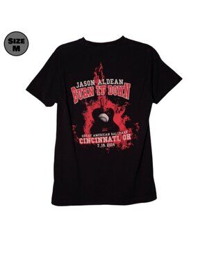 Jason Aldean Burn It Down: Cincinnati, OH USED Shirt: M, Great American Ballpark